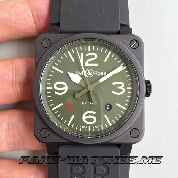 Bell And Ross Replica Instruments Series Rubber Band Mechanical Men's Watch